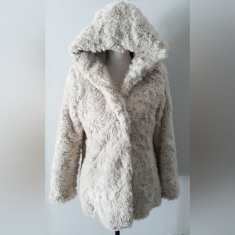 Hollister Faux Fur Hooded Coat